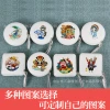 Printed PU leather tape measure, national trend style, automatic telescopic three-measurements, mini leather tape measure, small gift, facial mask soft tape measure details Picture